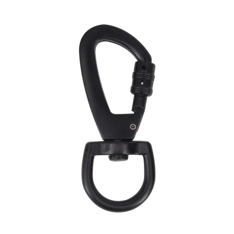 Multifunctional Black D-type Buckle Locking Carabiner with Swivel Rotating Ring for Outdoor Keychain Pet Leash Hook
Multifunctional Black D-type Buckle Locking Carabiner with Swivel Rotating Ring for Outdoor Keychain Pet Leash Hook