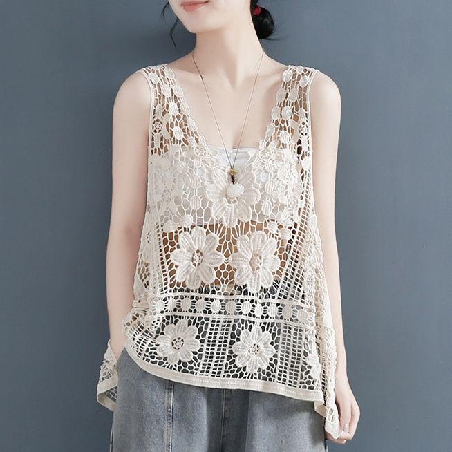 Винтажный женский кружевной жилет Летний тонкий жаккардовый жилет Хлопковый черный Свободный ажурный вышитый жилет one size бежевый
Винтажный женский кружевной жилет Летний тонкий жаккардовый жилет Хлопковый черный Свободный ажурный вышитый жилет one size бежевый