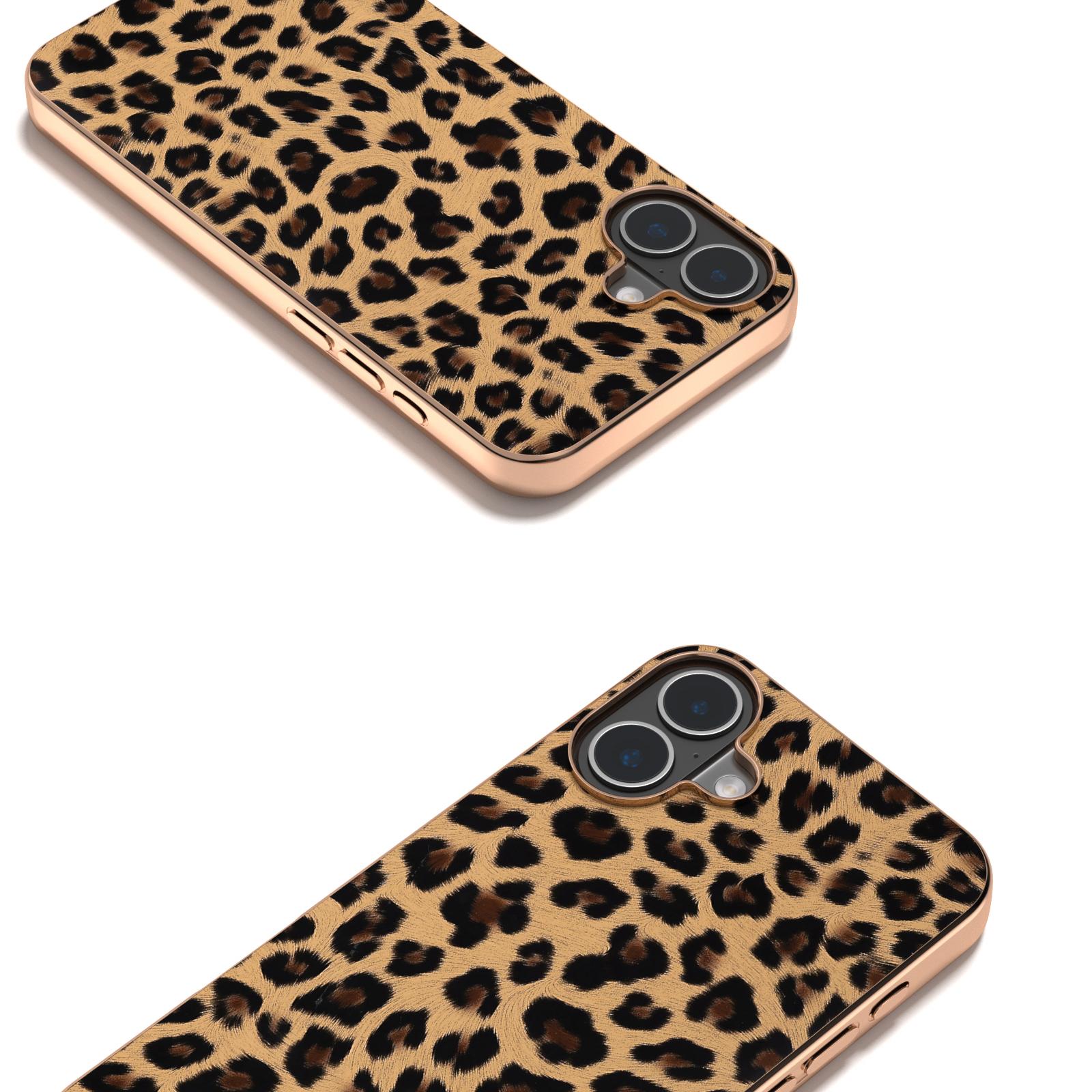 For iPhone 16 Plus Case Electroplating Leopard Pattern PU+TPU Phone Cover Champagne Gold
For iPhone 16 Plus Case Electroplating Leopard Pattern PU+TPU Phone Cover Champagne Gold