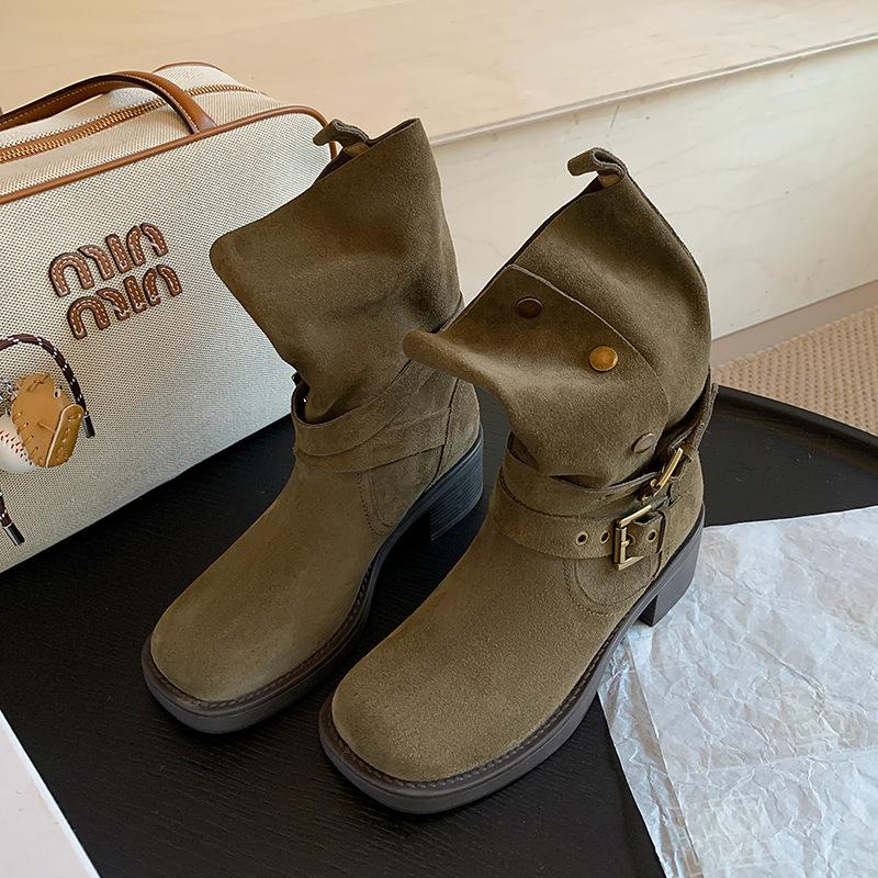 Sunset Speed~ Two Wear Frosted Belt Buckle Western Boots Women s Brown Round Head Thick Heel Short Boots 39
Sunset Speed~ Two Wear Frosted Belt Buckle Western Boots Women s Brown Round Head Thick Heel Short Boots 39