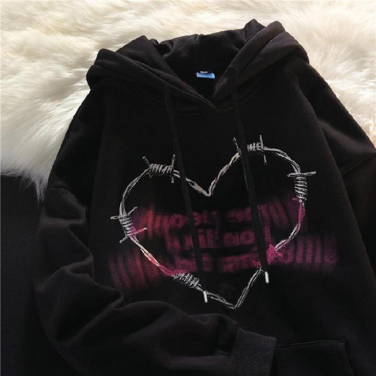 Ladies Hooded Hoodie Long Sleeve Pullover Jacket New Letter Printed Loose Top Student Women XXXL чорний
Ladies Hooded Hoodie Long Sleeve Pullover Jacket New Letter Printed Loose Top Student Women XXXL чорний
