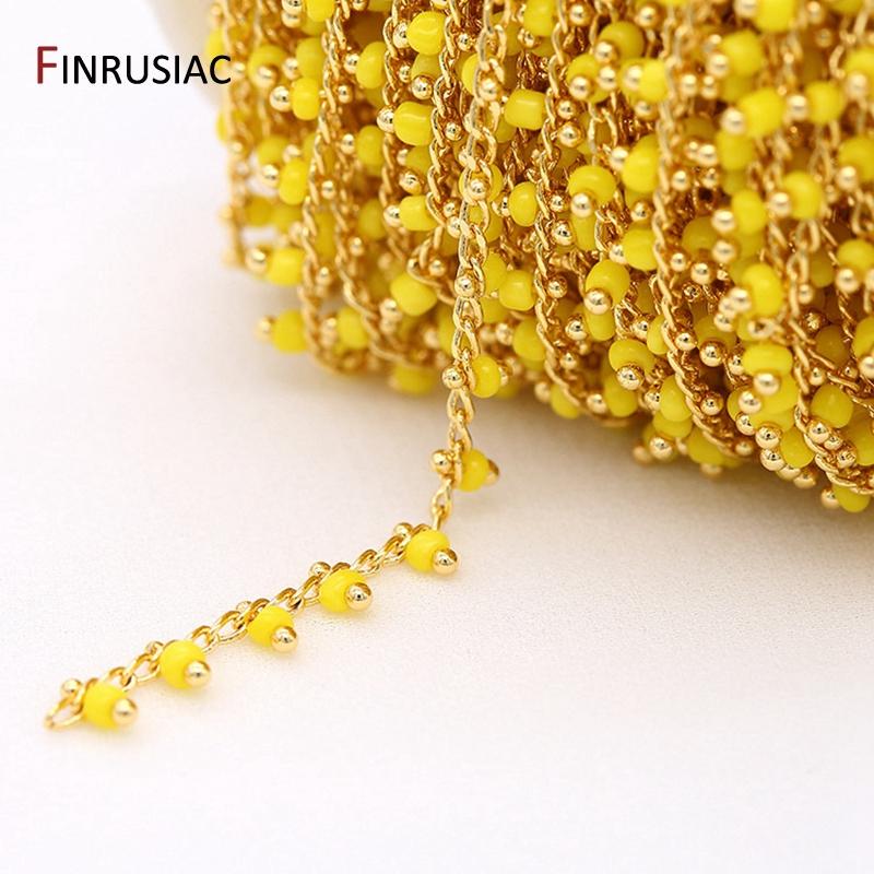 Multi color 2.5mm Beads Chains For Jewelry Making,Trendy Chain Accessories DIY Handmade Earrings Necklaces Length 50cm
Multi color 2.5mm Beads Chains For Jewelry Making,Trendy Chain Accessories DIY Handmade Earrings Necklaces Length 50cm