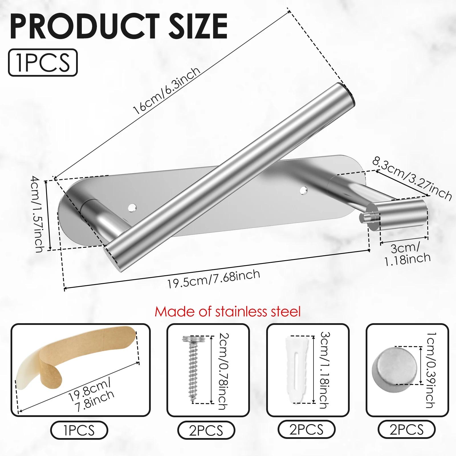 Toilet Paper Holder Stainless Steel Tissue Roll Holder No Drilling Wall Mounted Paper Dispenser Tissue Rack Bathroom Accessories срібний
Toilet Paper Holder Stainless Steel Tissue Roll Holder No Drilling Wall Mounted Paper Dispenser Tissue Rack Bathroom Accessories срібний