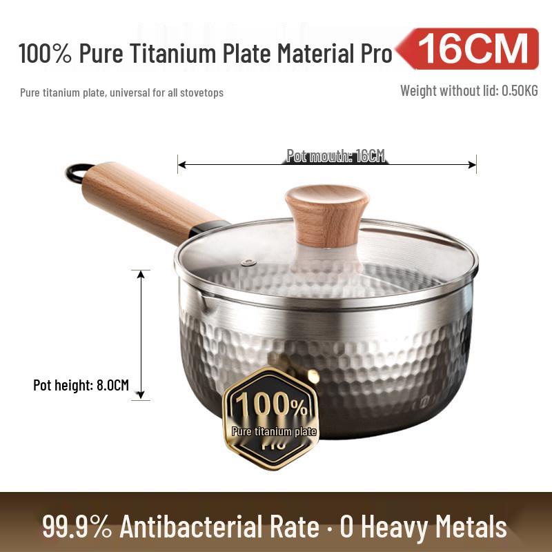 Pure Titanium Pro Yukihira Small Milk Pot for Single-Serve Cooking, Instant Noodles, Steaming, and Infant Food. No Specifications
Pure Titanium Pro Yukihira Small Milk Pot for Single-Serve Cooking, Instant Noodles, Steaming, and Infant Food. No Specifications