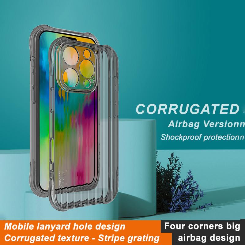 IMAK For iPhone 16 Pro Case Corrugated Texture Soft TPU Protective Phone Cover Transparent Black
IMAK For iPhone 16 Pro Case Corrugated Texture Soft TPU Protective Phone Cover Transparent Black