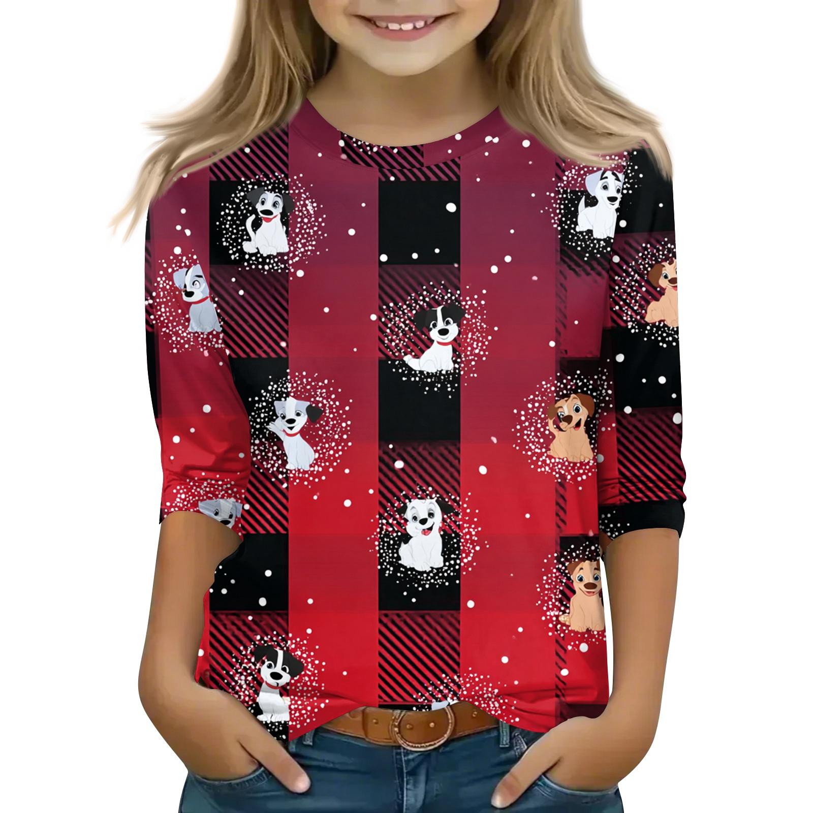 Christmas Children s 3/4 Sleeve Tops Casual Printed Daily T Shirt Round Neck Pullover Blouse 110
Christmas Children s 3/4 Sleeve Tops Casual Printed Daily T Shirt Round Neck Pullover Blouse 110