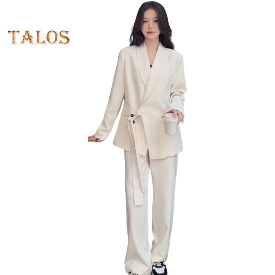 Женский костюм, пальто, лацкан, длинный рукав, боковые пуговицы, пиджак на шнуровке, однотонный, свободный крой, деловая верхняя одежда с карманами 2XL бежевый
Женский костюм, пальто, лацкан, длинный рукав, боковые пуговицы, пиджак на шнуровке, однотонный, свободный крой, деловая верхняя одежда с карманами 2XL бежевый