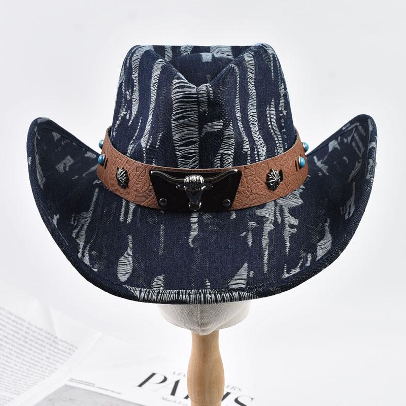 Washed Denim Western Cowboy Hat Vintage Roll Brim Cowgirl Jazz Hat Suitable for Daily Casual Wear, Western Cowboy Party Can Be Adjusted
Washed Denim Western Cowboy Hat Vintage Roll Brim Cowgirl Jazz Hat Suitable for Daily Casual Wear, Western Cowboy Party Can Be Adjusted