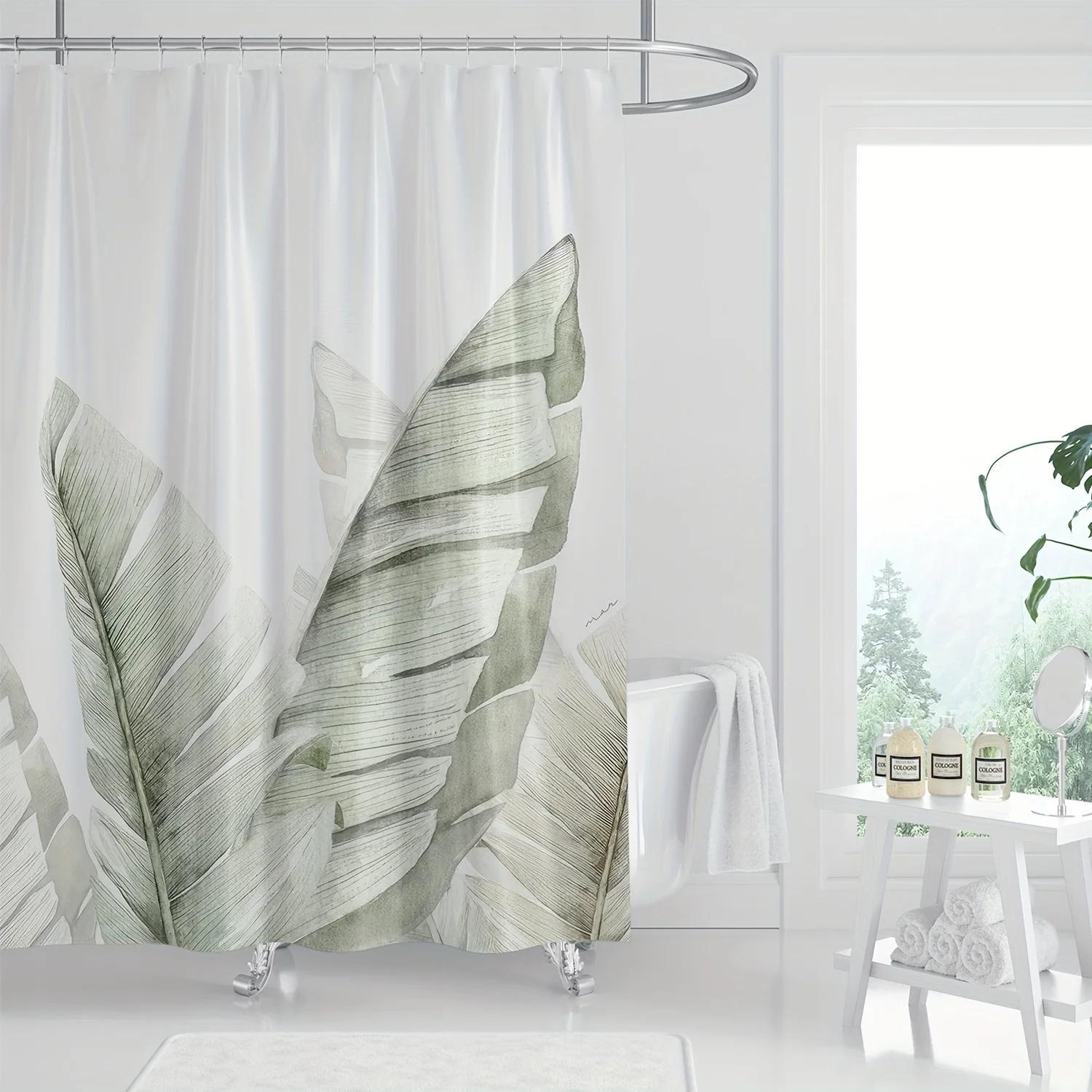 1Pc Polyester Shower Curtain, Vibrant Tropical Leaf Print, Machine Washable, All-Season Bath Decor, Nature-Inspired Design W60H190(CM)-1 Pcs
1Pc Polyester Shower Curtain, Vibrant Tropical Leaf Print, Machine Washable, All-Season Bath Decor, Nature-Inspired Design W60H190(CM)-1 Pcs