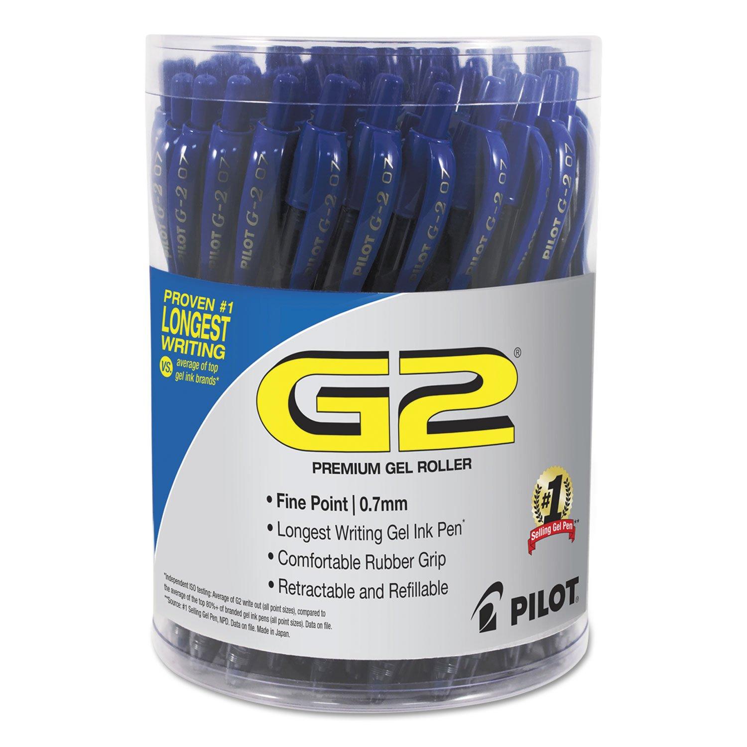 Pilot G2 Premium Gel Retractable Fine Blue Blue Convenience Pack of 36 Pens, Point, 0.7mm, Ink, Barrel,
Pilot G2 Premium Gel Retractable Fine Blue Blue Convenience Pack of 36 Pens, Point, 0.7mm, Ink, Barrel,