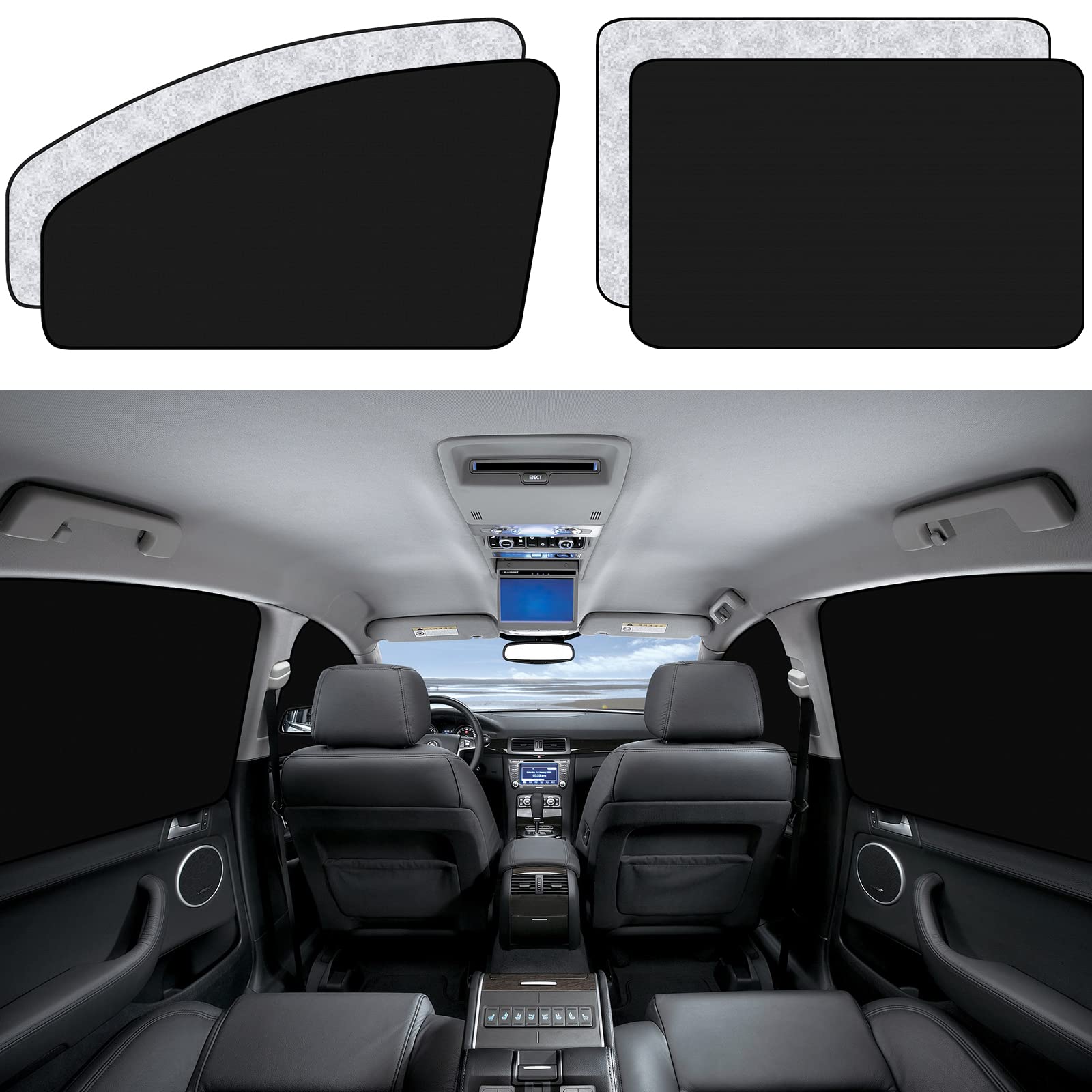 ZATOOTO Car Magnetic Curtains, 4-Pack, 99.9% Light Blocking, Side Curtains, Sunshades, Privacy Screens, Heat Shielding, UV Protection, Car Camping Gea
ZATOOTO Car Magnetic Curtains, 4-Pack, 99.9% Light Blocking, Side Curtains, Sunshades, Privacy Screens, Heat Shielding, UV Protection, Car Camping Gea