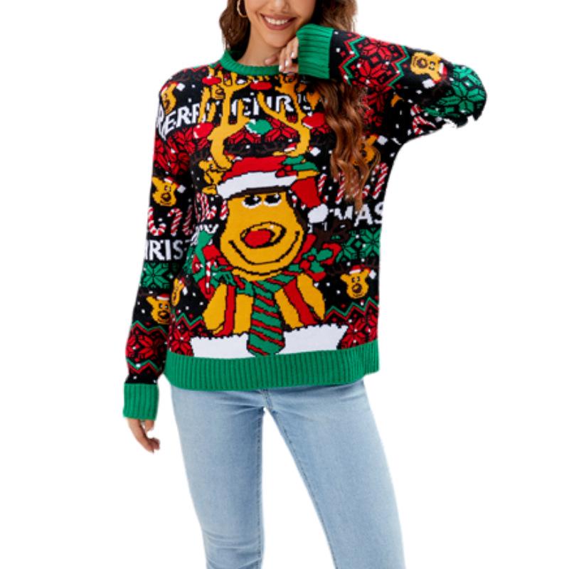 2024 European Women’s Loose Fit Elk Christmas Sweater - New Style Knit Pullover L
2024 European Women’s Loose Fit Elk Christmas Sweater - New Style Knit Pullover L