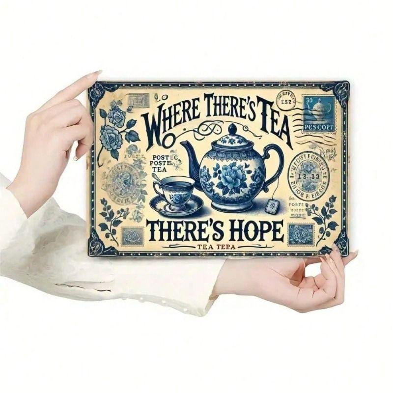 Vintage English Tea Metal Wall Decor, Teapot with Stamp Sign
Vintage English Tea Metal Wall Decor, Teapot with Stamp Sign