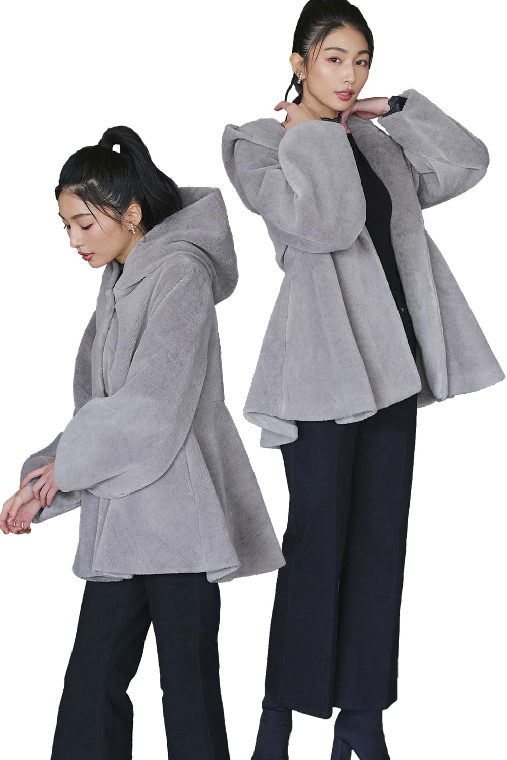 Louet Eco Shearling Hoodie Peplum Jacket Short Coat Outerwear Short Casual Large Size Blouson Parka Hood Jumper Flare Cold Protection Elegant
Louet Eco Shearling Hoodie Peplum Jacket Short Coat Outerwear Short Casual Large Size Blouson Parka Hood Jumper Flare Cold Protection Elegant