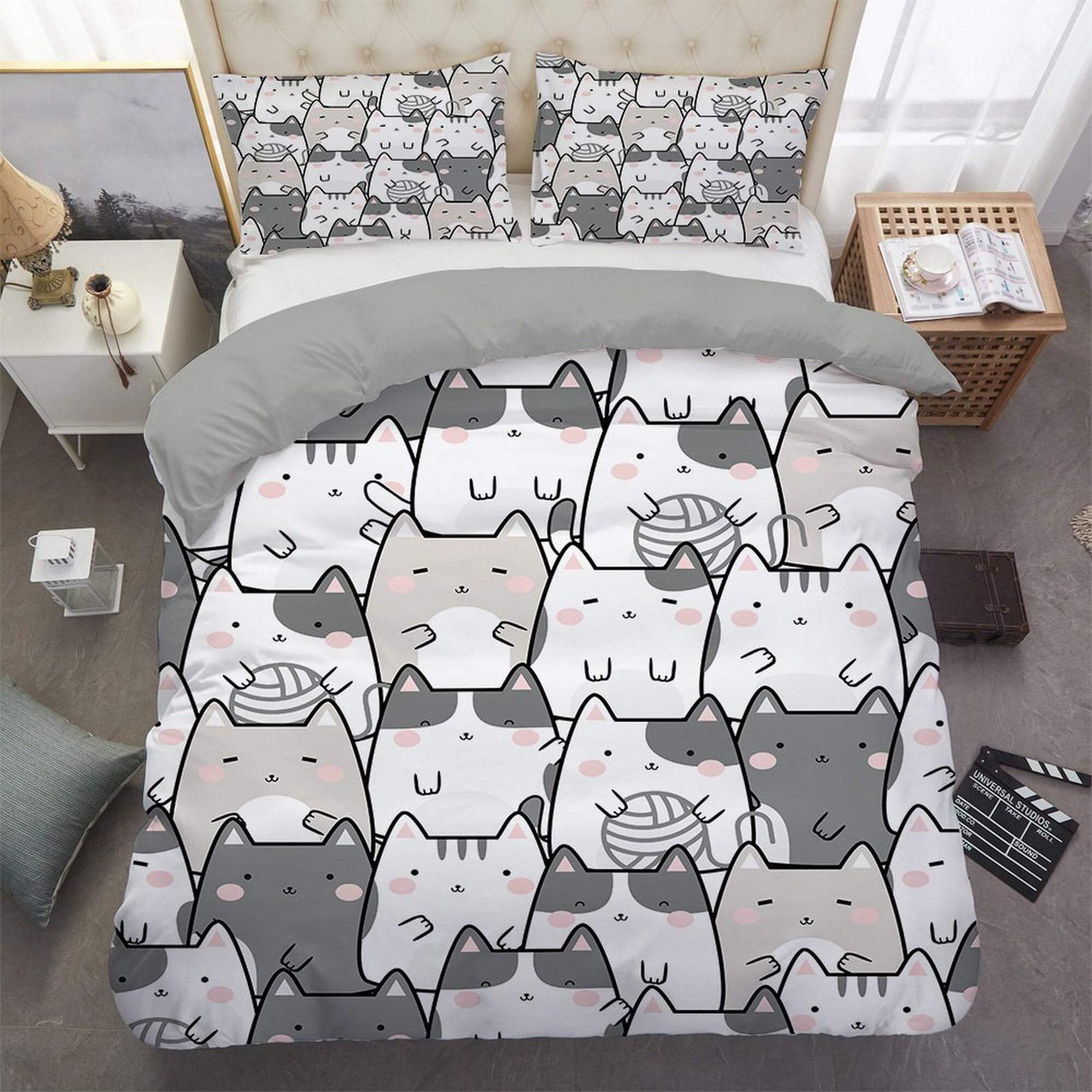 Kawaii Cat Bedding Grey, Toddler Bedding, Kids Duvet Cover Set, Gift for Cat Lovers, Baby Bedding, Baby Shower Gift 135x200cm
Kawaii Cat Bedding Grey, Toddler Bedding, Kids Duvet Cover Set, Gift for Cat Lovers, Baby Bedding, Baby Shower Gift 135x200cm