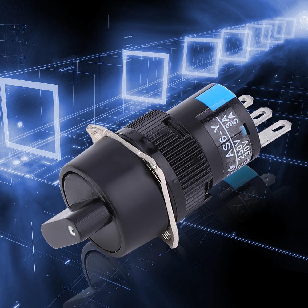 5PCS ASY‑6 Round Rotary Selector Knob Switch 16mm Mounting Hole AC 250V 3A
5PCS ASY‑6 Round Rotary Selector Knob Switch 16mm Mounting Hole AC 250V 3A