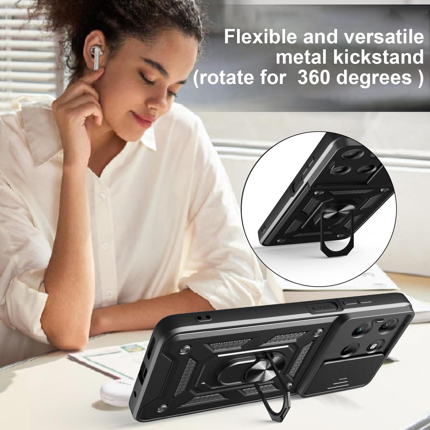 For Motorola Moto G15 4G Case with Slide Camera Lid PC+TPU Kickstand Phone Cover Black
For Motorola Moto G15 4G Case with Slide Camera Lid PC+TPU Kickstand Phone Cover Black
