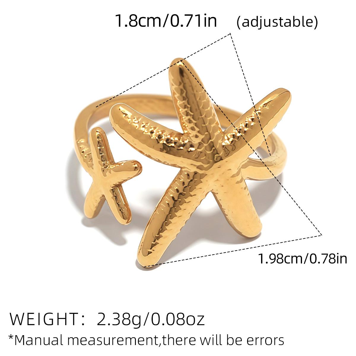 Seabeach Gold Color Starfish Conch Ring for Women New Fashion Large Pearl Shell Finger Rings Zircon Summer Personality Gifts resizable
Seabeach Gold Color Starfish Conch Ring for Women New Fashion Large Pearl Shell Finger Rings Zircon Summer Personality Gifts resizable
