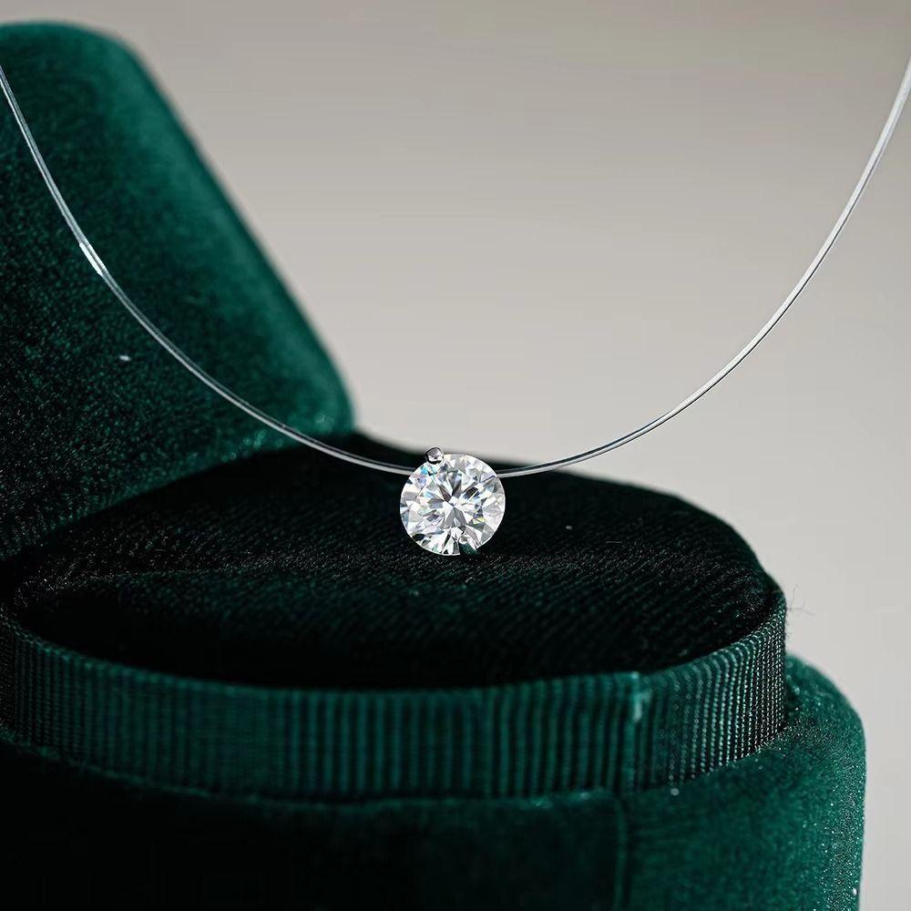 S925 Silver Zircon Pendant Necklace Invisible Solitaire Fishline Choker Fishing Line Chain Party 6mm чистый
S925 Silver Zircon Pendant Necklace Invisible Solitaire Fishline Choker Fishing Line Chain Party 6mm чистый