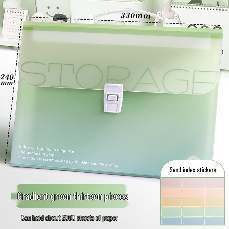 A4 Multi-layer Portable Accordion Bag - Large Capacity Student Document and Test Paper Organizer 13 Compartments
A4 Multi-layer Portable Accordion Bag - Large Capacity Student Document and Test Paper Organizer 13 Compartments