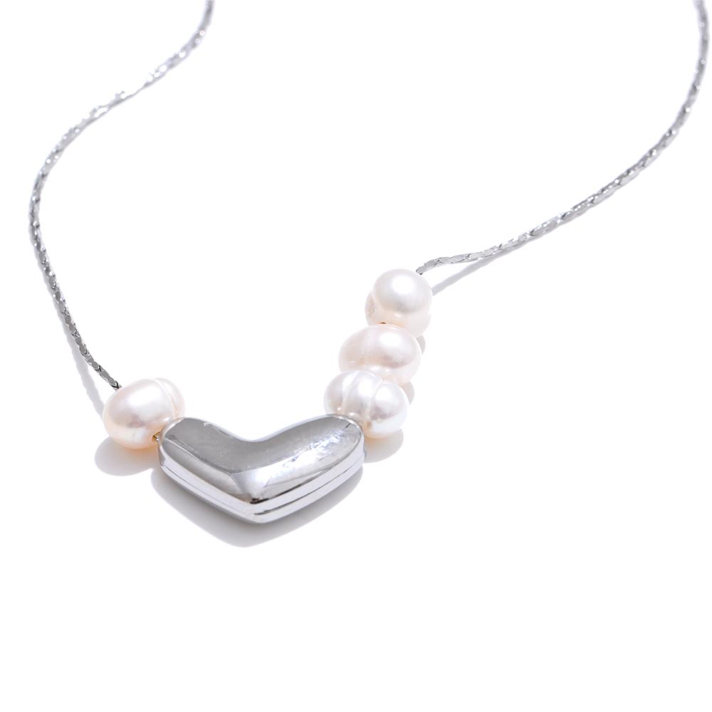 Yhpup Valentine s Day Gift Natural Pearl Heart Love Pendant Necklace for Women Stainless Steel Exquisite Arrivals Jewelry
Yhpup Valentine s Day Gift Natural Pearl Heart Love Pendant Necklace for Women Stainless Steel Exquisite Arrivals Jewelry