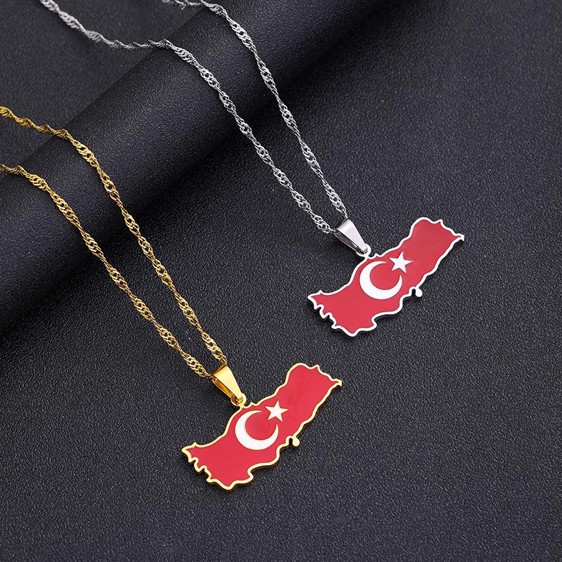 Retro Drip Oil Turkey Map Stainless Steel Necklace - Geometric Pendant Clavicle Chain Jewelry
Retro Drip Oil Turkey Map Stainless Steel Necklace - Geometric Pendant Clavicle Chain Jewelry