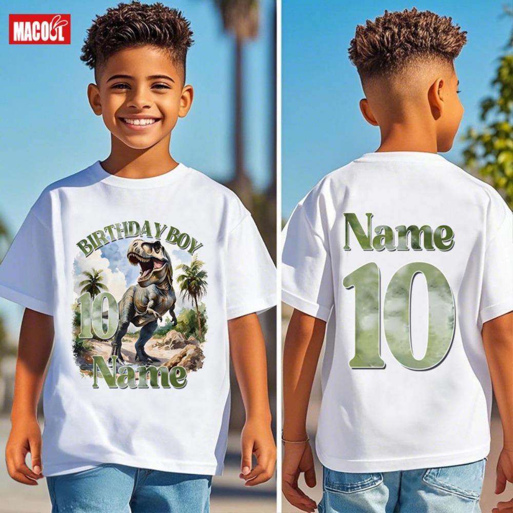 Personalized Dinosaur Birthday Boy T-Shirt Custom Name T-Rex Kids Tee Boys Short Sleeve Party Outfit Boy Children Clothes 100
Personalized Dinosaur Birthday Boy T-Shirt Custom Name T-Rex Kids Tee Boys Short Sleeve Party Outfit Boy Children Clothes 100