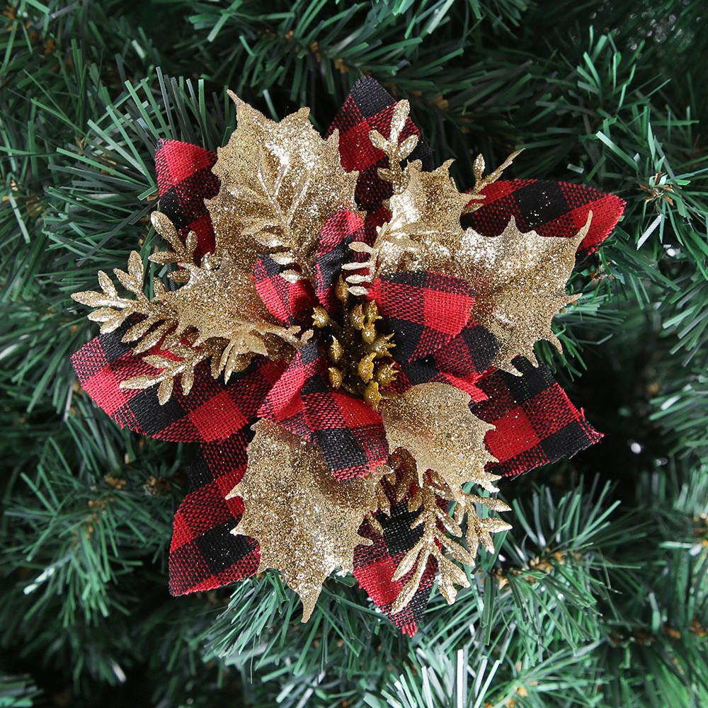 Beautiful 14cm Red And Gold Glittered Christmas Flower Decoration For Festive Cheer Red Gold
Beautiful 14cm Red And Gold Glittered Christmas Flower Decoration For Festive Cheer Red Gold