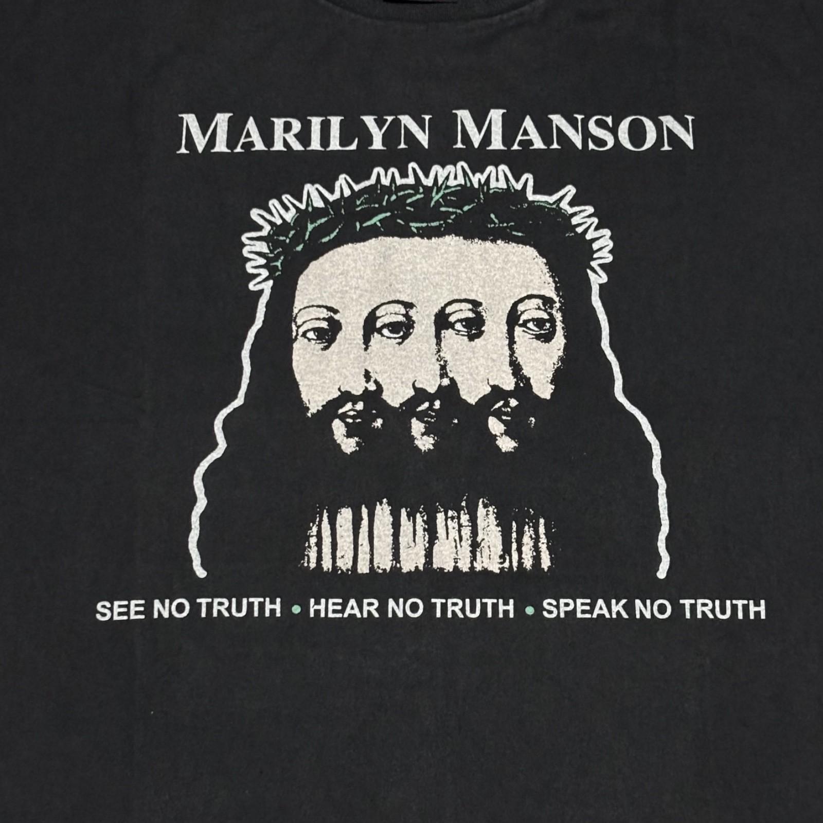 Vintage 90s Marilyn Manson Believe Tour Sz.L Single Stitch Giant T-Shirt Mens Womens Tees Top REPRINT XL
Vintage 90s Marilyn Manson Believe Tour Sz.L Single Stitch Giant T-Shirt Mens Womens Tees Top REPRINT XL