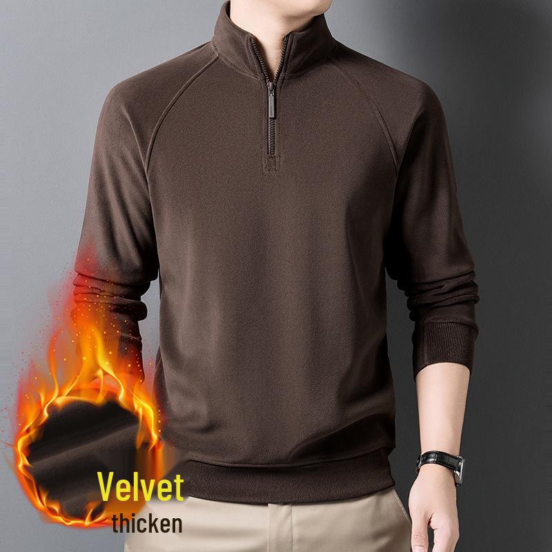 Stylish Thickened Men s Stand Collar Zipper Hoodie Pullover - Middle-Aged & Youth Solid Color Warm Base Layer XXXL кавовий
Stylish Thickened Men s Stand Collar Zipper Hoodie Pullover - Middle-Aged & Youth Solid Color Warm Base Layer XXXL кавовий