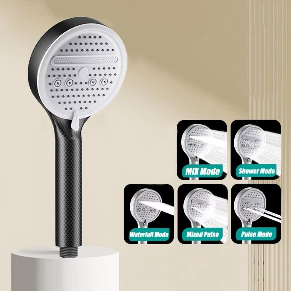New 5 Modes Shower Head ABS Handheld Sprinkler Head Adjustable Spray High Pressuer Shower Spray Bathroom Accessories чорний
New 5 Modes Shower Head ABS Handheld Sprinkler Head Adjustable Spray High Pressuer Shower Spray Bathroom Accessories чорний