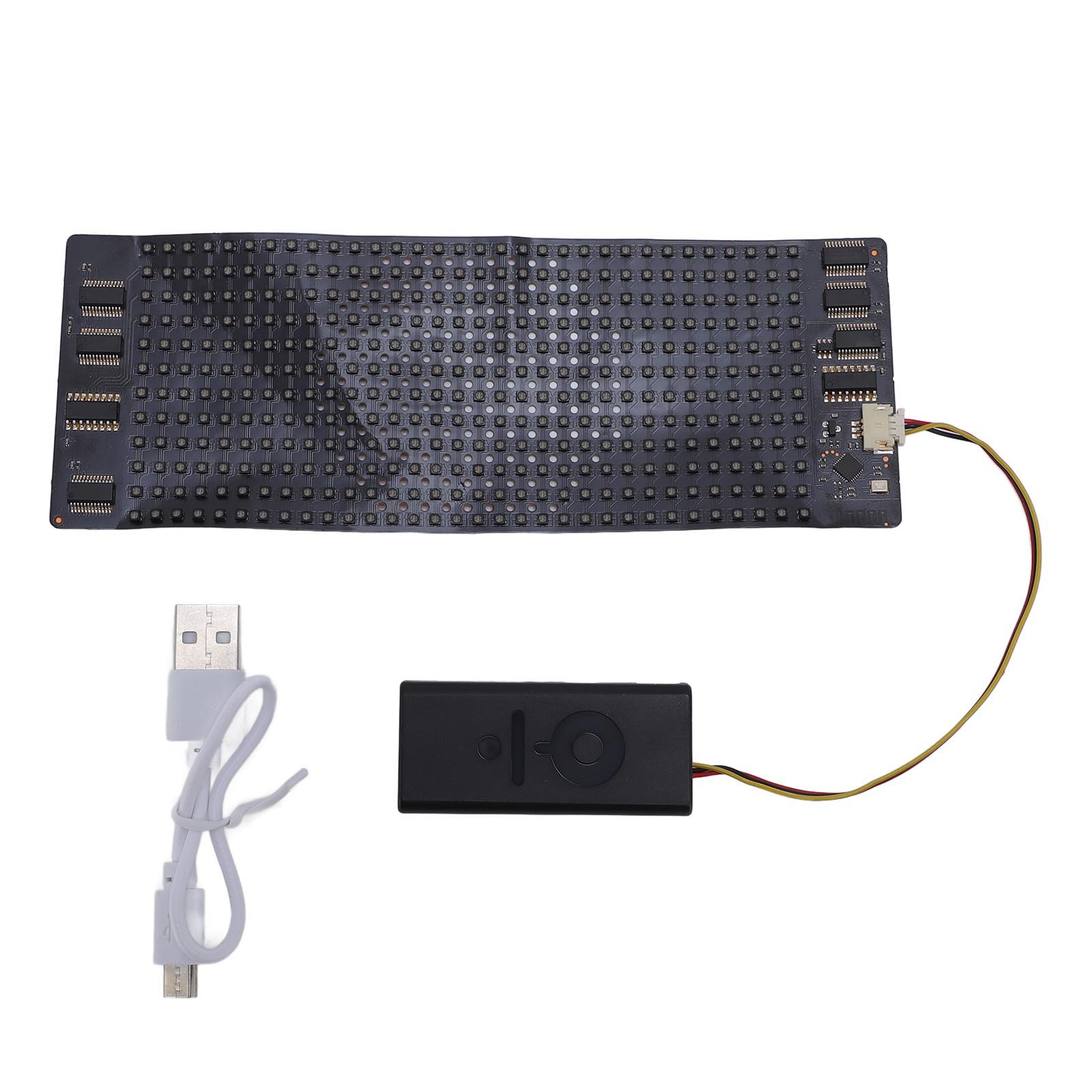 Flexible LED Display 12x32 Resolution APP Control HD Full Color LED Sign Screen for Bag Hat Glasses
Flexible LED Display 12x32 Resolution APP Control HD Full Color LED Sign Screen for Bag Hat Glasses
