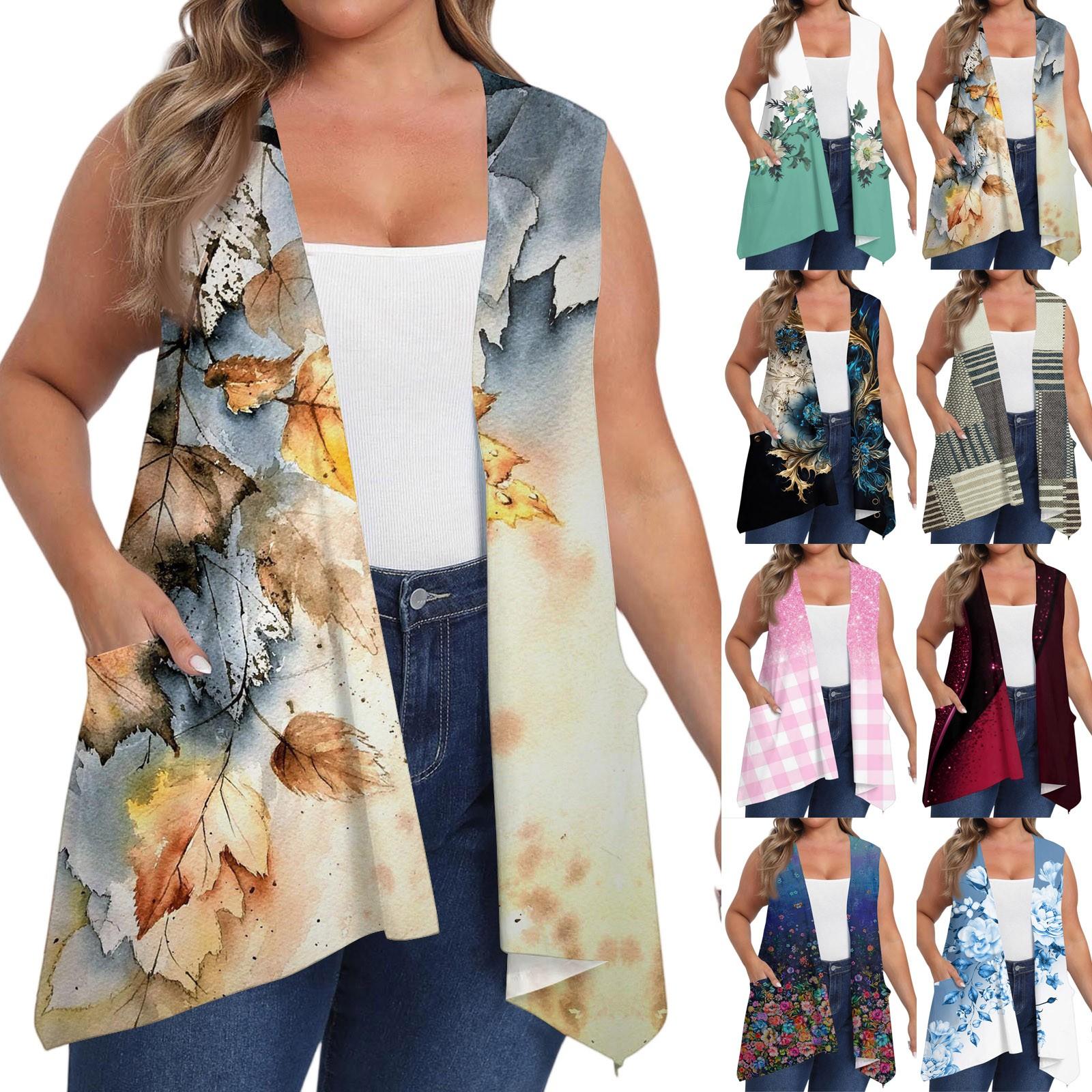 Women s Oversized Loose Casual Printed Sleeveless Vest With Pocket Cardigan Jacket Cardigan Jacket XXXL червоний
Women s Oversized Loose Casual Printed Sleeveless Vest With Pocket Cardigan Jacket Cardigan Jacket XXXL червоний