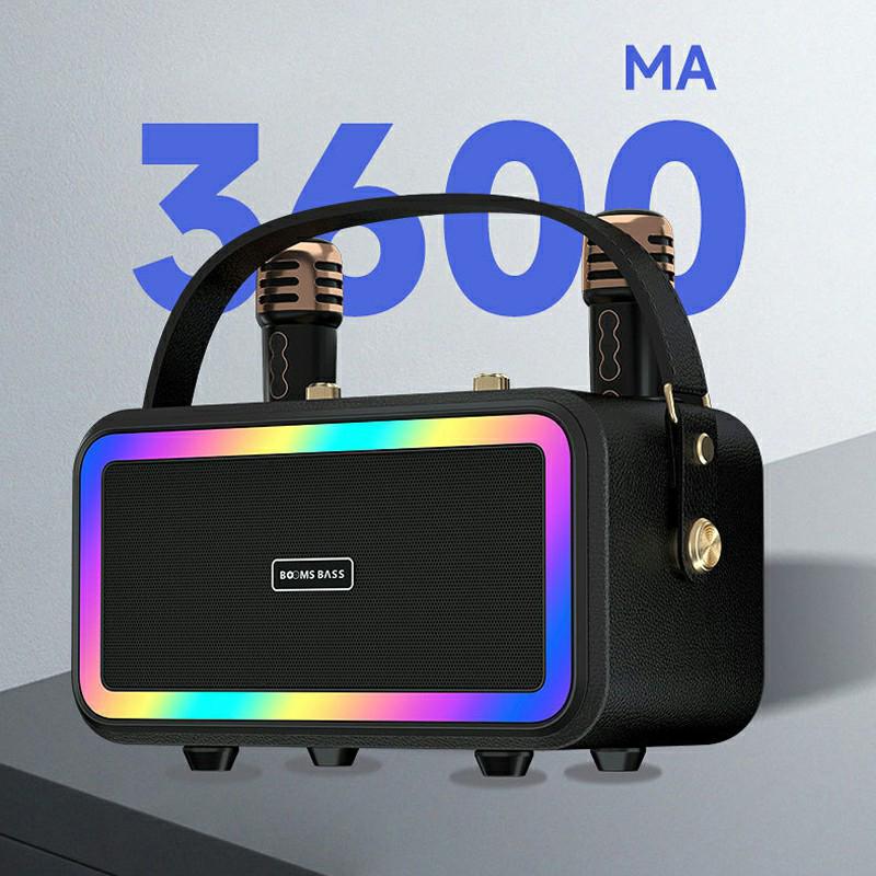 M3201 Home Karaoke Retro Bluetooth-compatible Speaker RGB Light Loudspeaker with 2 Microphones Orange
M3201 Home Karaoke Retro Bluetooth-compatible Speaker RGB Light Loudspeaker with 2 Microphones Orange