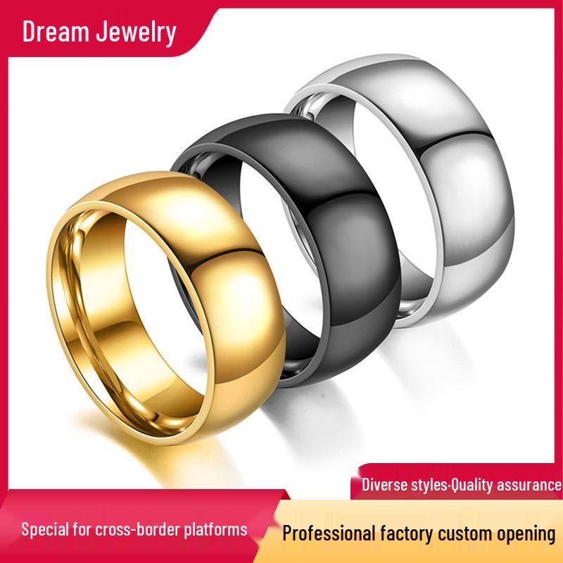 Popular 4, 6, 8mm Men s Round Arc Polished Stainless Steel Titanium Couple Rings Size 5
Popular 4, 6, 8mm Men s Round Arc Polished Stainless Steel Titanium Couple Rings Size 5