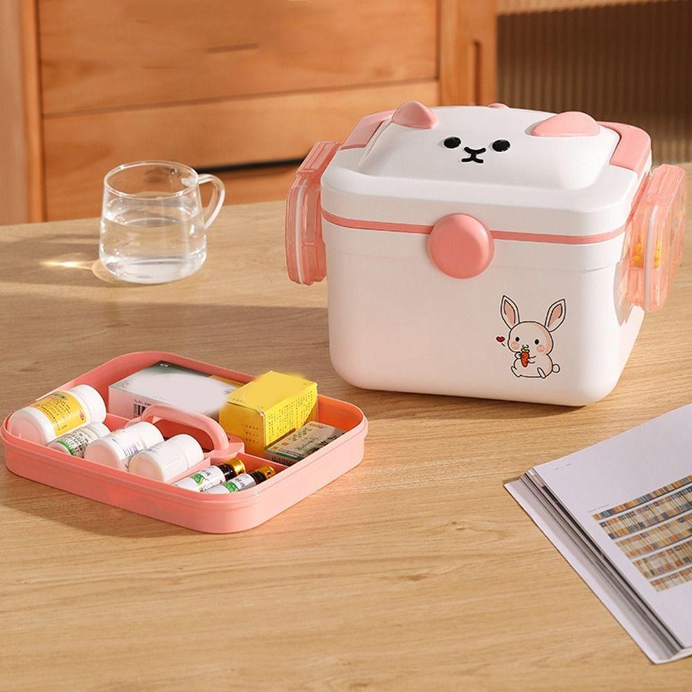 Large Capacity Double-layer Medicine Box Cute Medicine Storage Box Cartoon Medicine Box for Home Style B
Large Capacity Double-layer Medicine Box Cute Medicine Storage Box Cartoon Medicine Box for Home Style B
