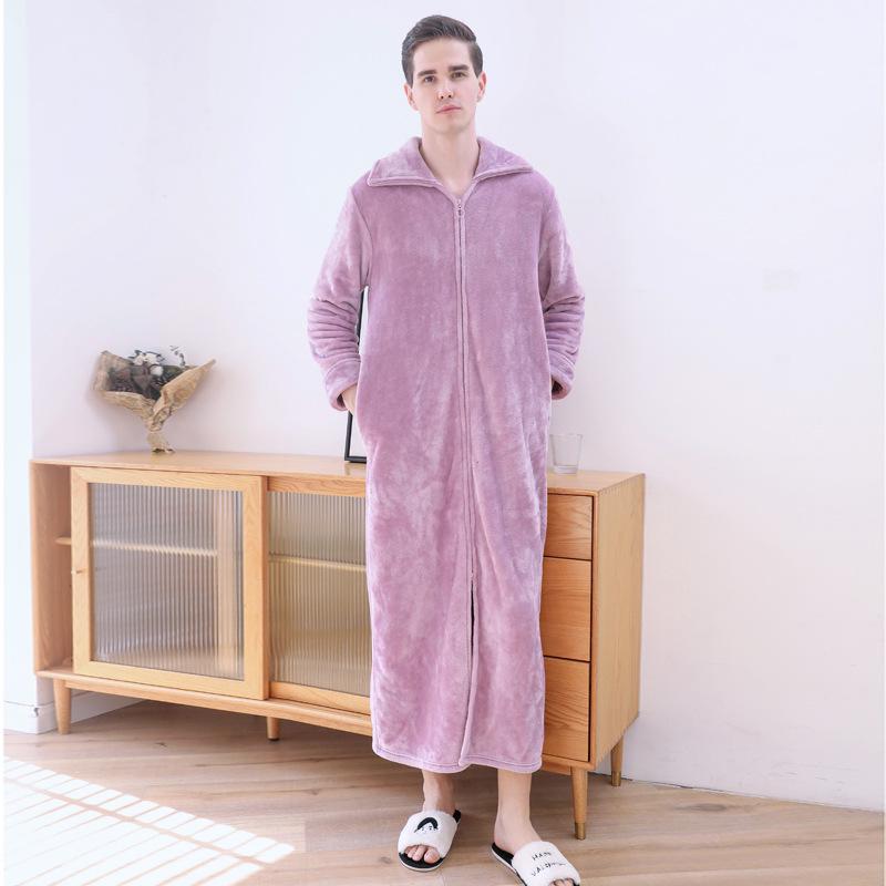 Women s Flannel Pajama Robe: Thicker, Longer, Zippered, Plus Size, European/American Style, One-Piece Sleep Dress for Autumn/Winter. L
Women s Flannel Pajama Robe: Thicker, Longer, Zippered, Plus Size, European/American Style, One-Piece Sleep Dress for Autumn/Winter. L