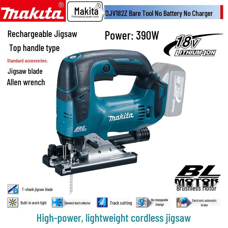 Makita 18V Cordless Jigsaw CN plug (adapter included)
Makita 18V Cordless Jigsaw CN plug (adapter included)