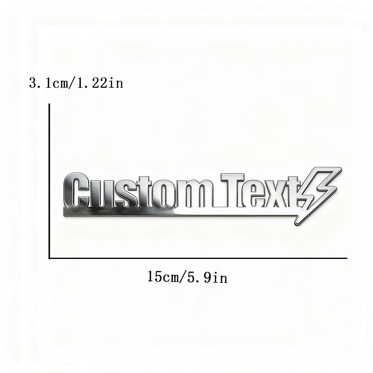Classic Art Font Trendy Lightning 3D Metal Car Body Sticker Auto Rear Emblem Badge Custom Name Holder Logo Personalized Gifts
Classic Art Font Trendy Lightning 3D Metal Car Body Sticker Auto Rear Emblem Badge Custom Name Holder Logo Personalized Gifts