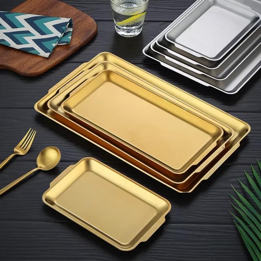 Rectangular Roasting Pan Thickened Fruit Vegetable Plate Durable Flat Dish Bread Pastry 22*14cm срібний
Rectangular Roasting Pan Thickened Fruit Vegetable Plate Durable Flat Dish Bread Pastry 22*14cm срібний