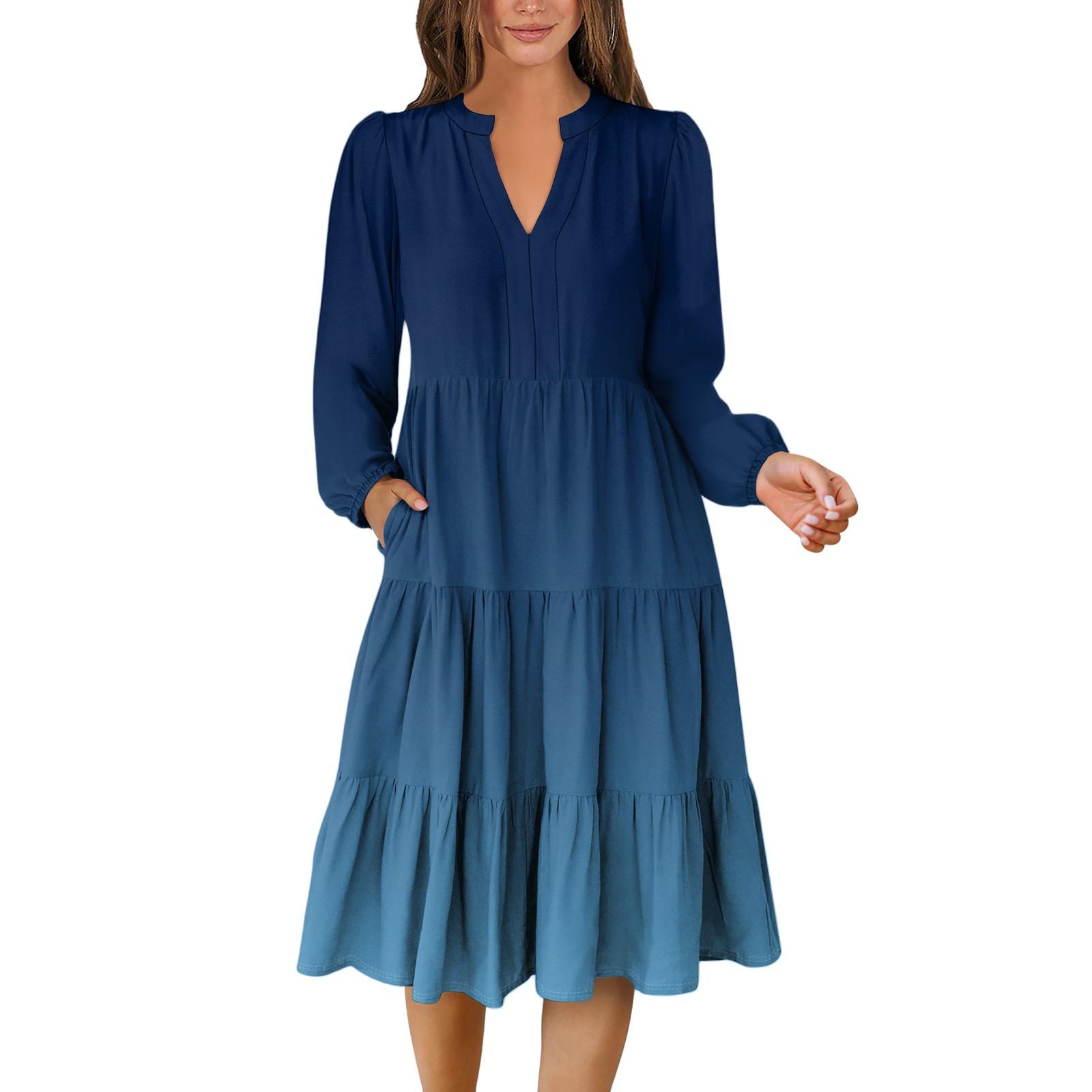 Женское платье с V-образным вырезом, многослойное, в богемном стиле, с длинным рукавом, с градиентным принтом S
Женское платье с V-образным вырезом, многослойное, в богемном стиле, с длинным рукавом, с градиентным принтом S