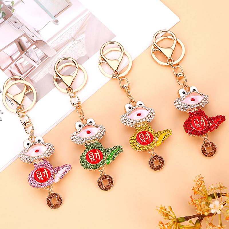 Creative Retro Chinese Zodiac Diamond Snake Pendant Keychain Colorful Cartoon Snake Keychain Bag Hanging Decoration Gifts A7
Creative Retro Chinese Zodiac Diamond Snake Pendant Keychain Colorful Cartoon Snake Keychain Bag Hanging Decoration Gifts A7