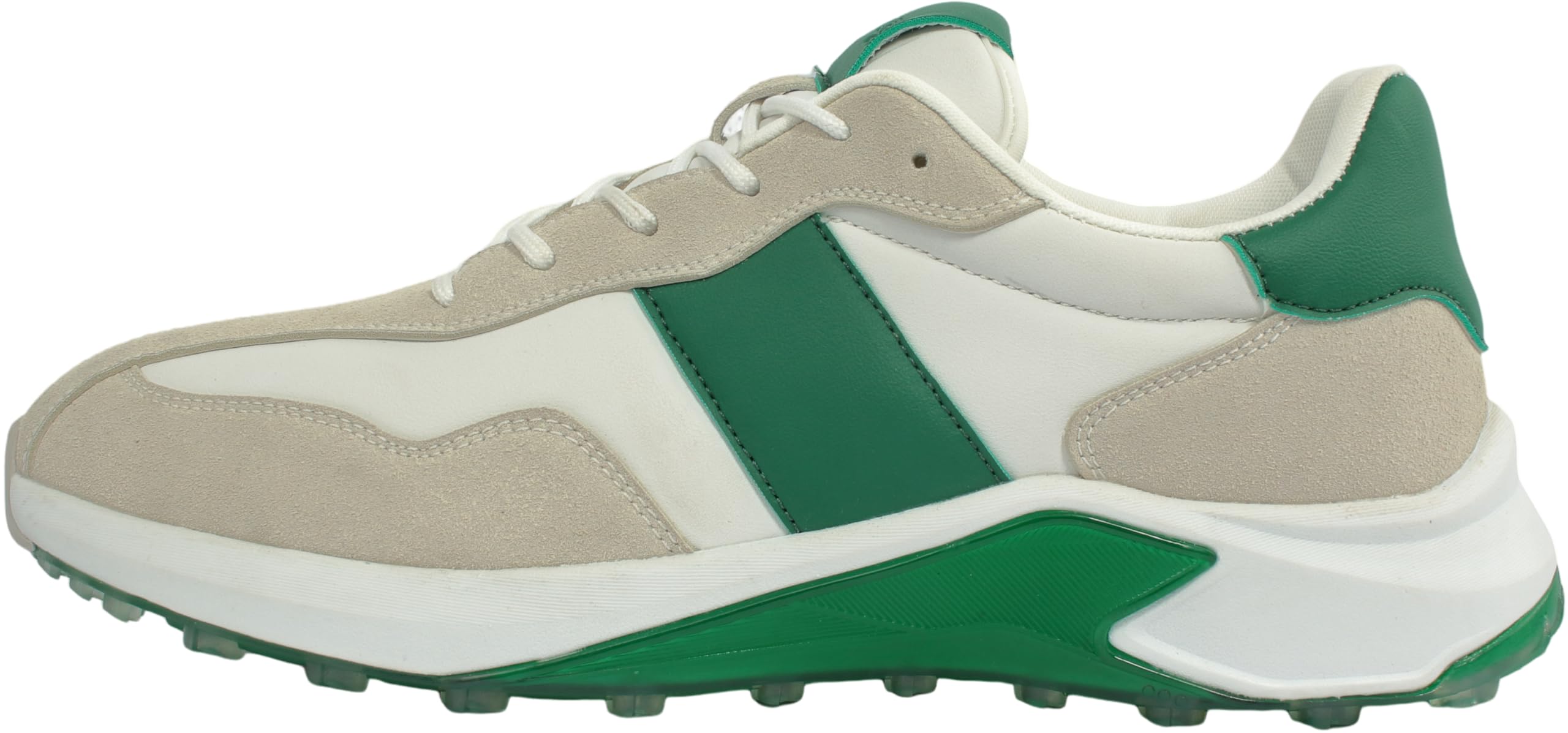 Mega Men s Spikeless Golf Shoes, White/Green, Size 25.5cm, 3.5E
Mega Men s Spikeless Golf Shoes, White/Green, Size 25.5cm, 3.5E