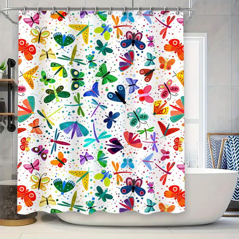 Colorful Butterfly Shower Curtain: Bright Floral Print Fabric Shower Curtains For Bathrooms Waterproof Home Decor 72 X 84 Inches W60H190(CM)-1 Pcs
Colorful Butterfly Shower Curtain: Bright Floral Print Fabric Shower Curtains For Bathrooms Waterproof Home Decor 72 X 84 Inches W60H190(CM)-1 Pcs