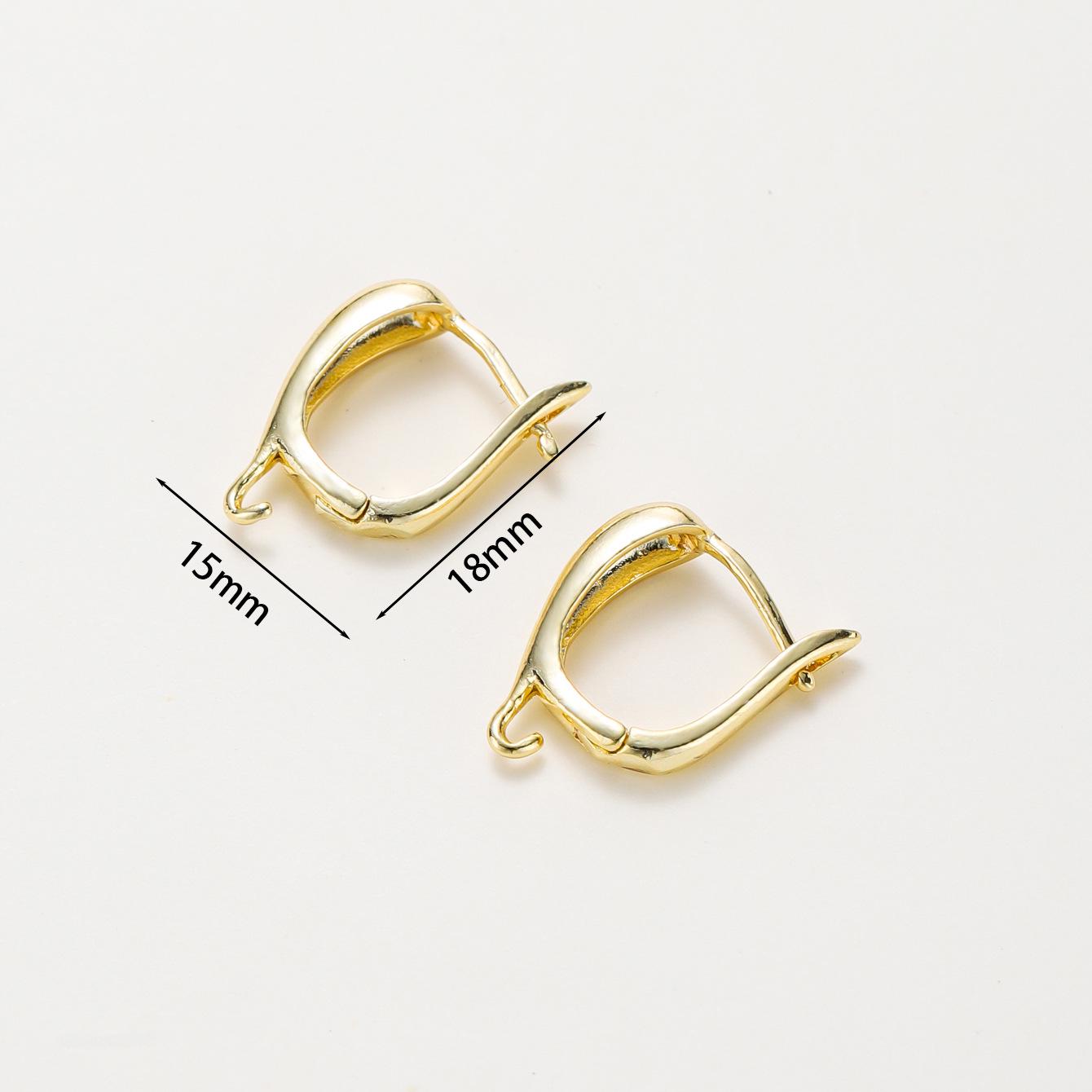 Позолоченные крючки для серег D-образной формы из золота 14к/18к для изготовления украшений своими руками (15*18mm) 6 pieces/8.5g
Позолоченные крючки для серег D-образной формы из золота 14к/18к для изготовления украшений своими руками (15*18mm) 6 pieces/8.5g