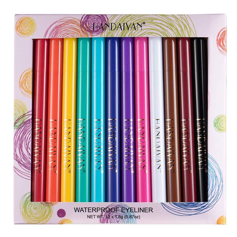 HANDAIYAN 12-Piece Set Matte Colorful Eyeliner Pens - Quick-Drying, Non-Smudging Waterproof Liquid Eyeliner Pens
HANDAIYAN 12-Piece Set Matte Colorful Eyeliner Pens - Quick-Drying, Non-Smudging Waterproof Liquid Eyeliner Pens