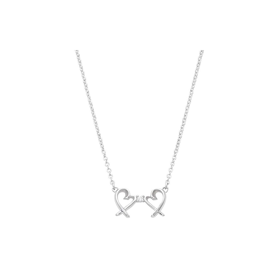 Tiffany & Co. Paloma Picasso Double Heart Pendant Necklace Women necklace Silver Diamond 63058211 Silver
Tiffany & Co. Paloma Picasso Double Heart Pendant Necklace Women necklace Silver Diamond 63058211 Silver