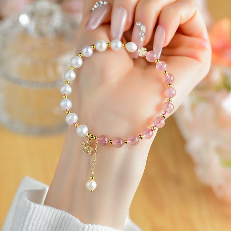 Natural Strawberry Quartz & Pearl Bracelet - Light Luxury Women s Fashion Jewelry Gift
Natural Strawberry Quartz & Pearl Bracelet - Light Luxury Women s Fashion Jewelry Gift
