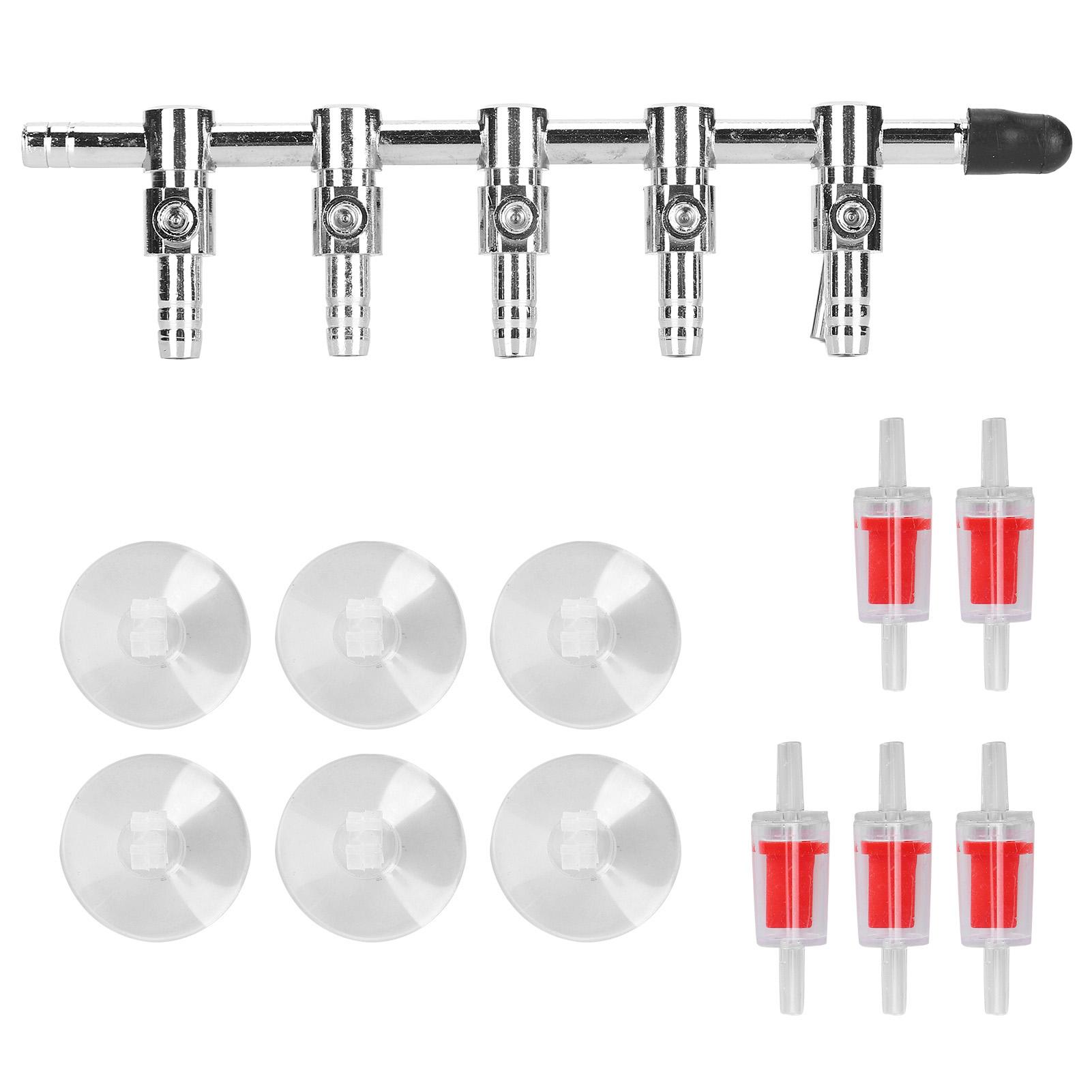 Aquarium Pump 5Way Air Flow Control Lever Valve with Check Valves and Suction CupsPJ0001 Accessory
Aquarium Pump 5Way Air Flow Control Lever Valve with Check Valves and Suction CupsPJ0001 Accessory