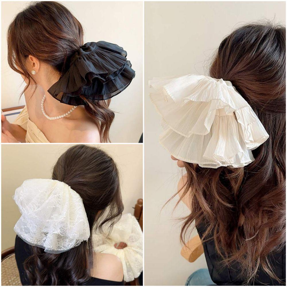 White Black Wrinkle Hair Rope Lace Ponytail Holder Korean Style Hairs Ties Women Lady Female Girls 1-White
White Black Wrinkle Hair Rope Lace Ponytail Holder Korean Style Hairs Ties Women Lady Female Girls 1-White